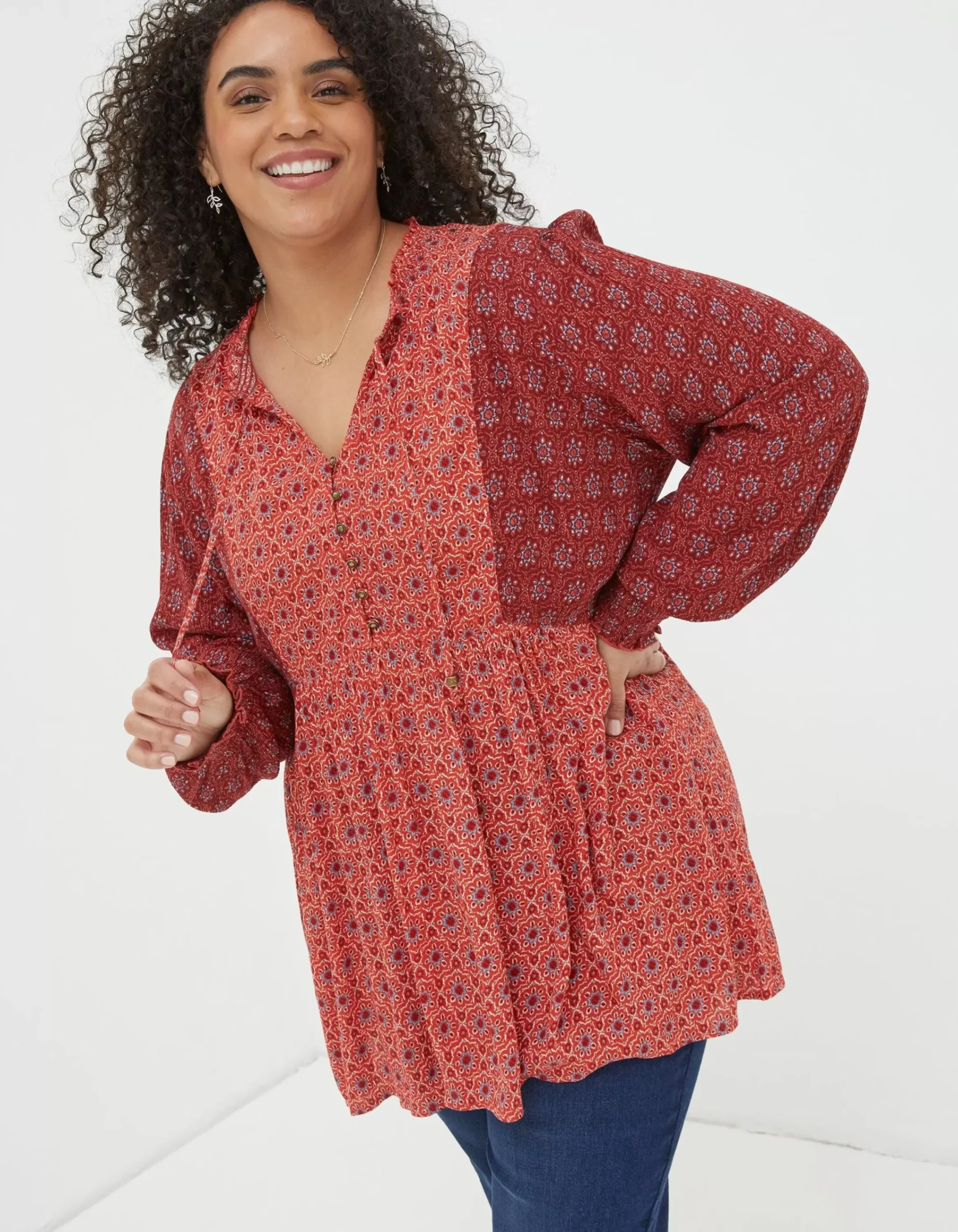 Women FatFace Shirts & Blouses|Gerry Craft Geo Tunic