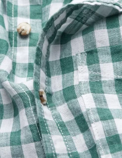 Men FatFace Shirts|Gingham Linen Shirt