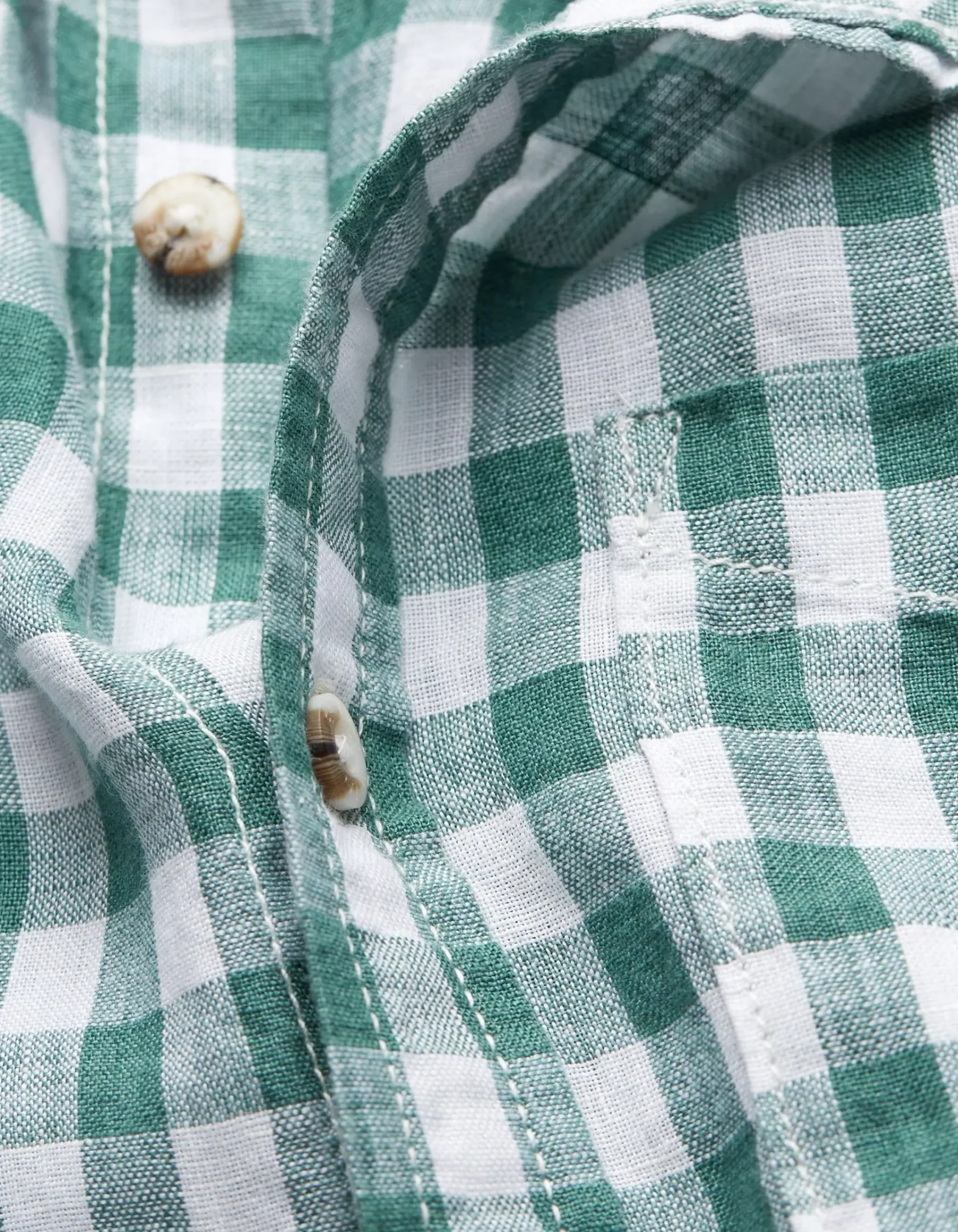 Men FatFace Shirts|Gingham Linen Shirt