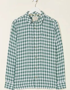 Men FatFace Shirts|Gingham Linen Shirt