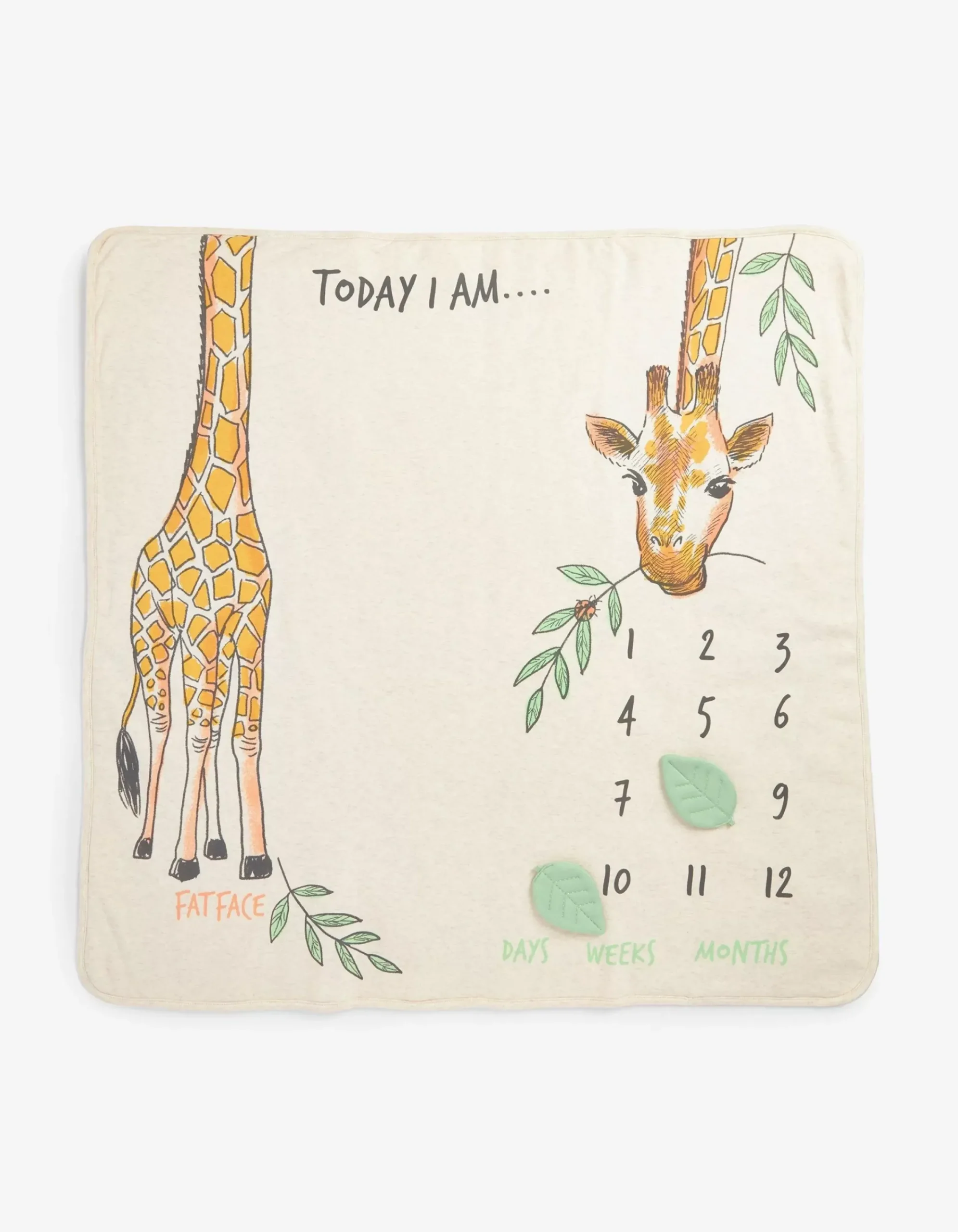 Baby FatFace View All|Giraffe Milestone Blanket