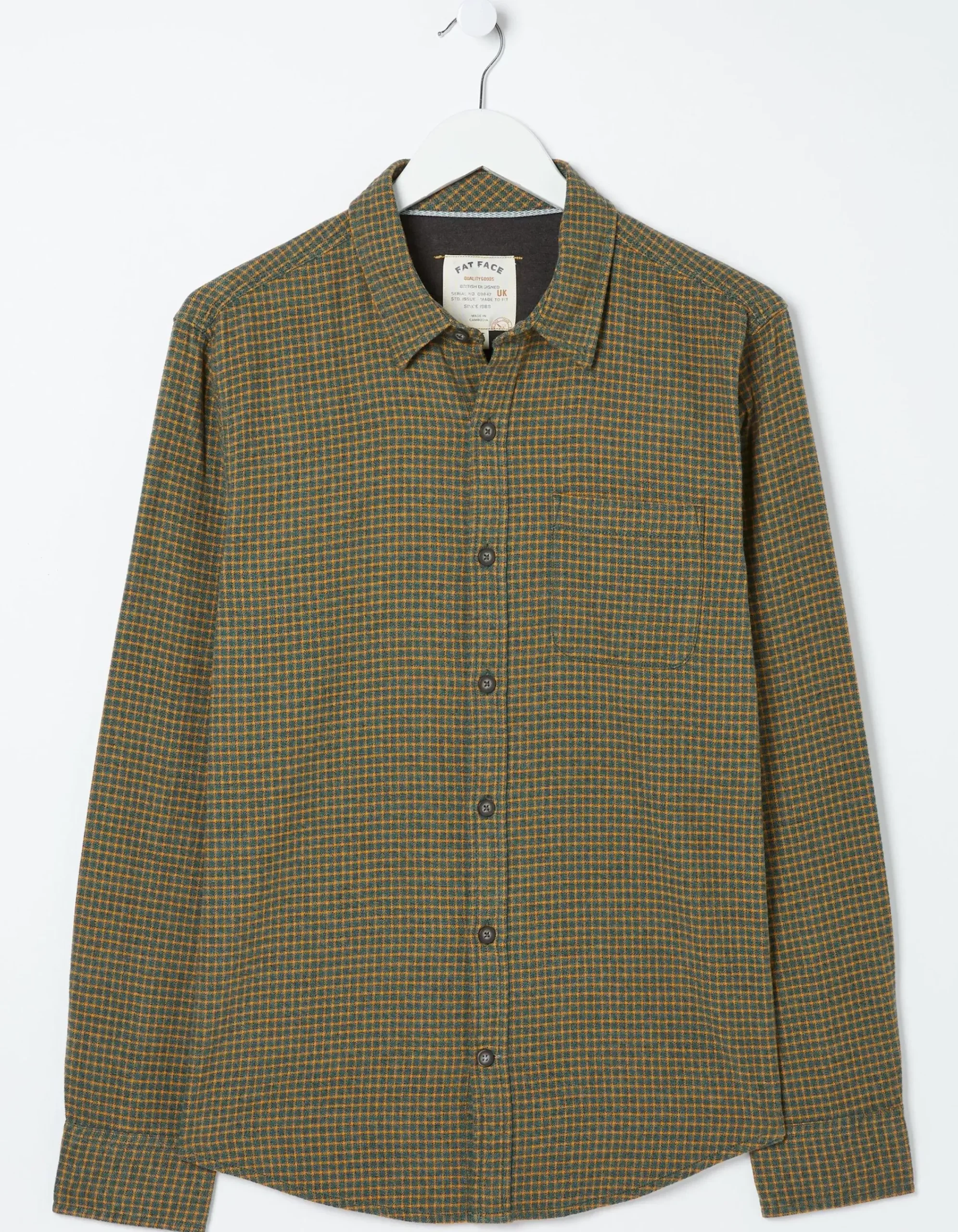 Men FatFace View All|Glynde Grid Check Shirt