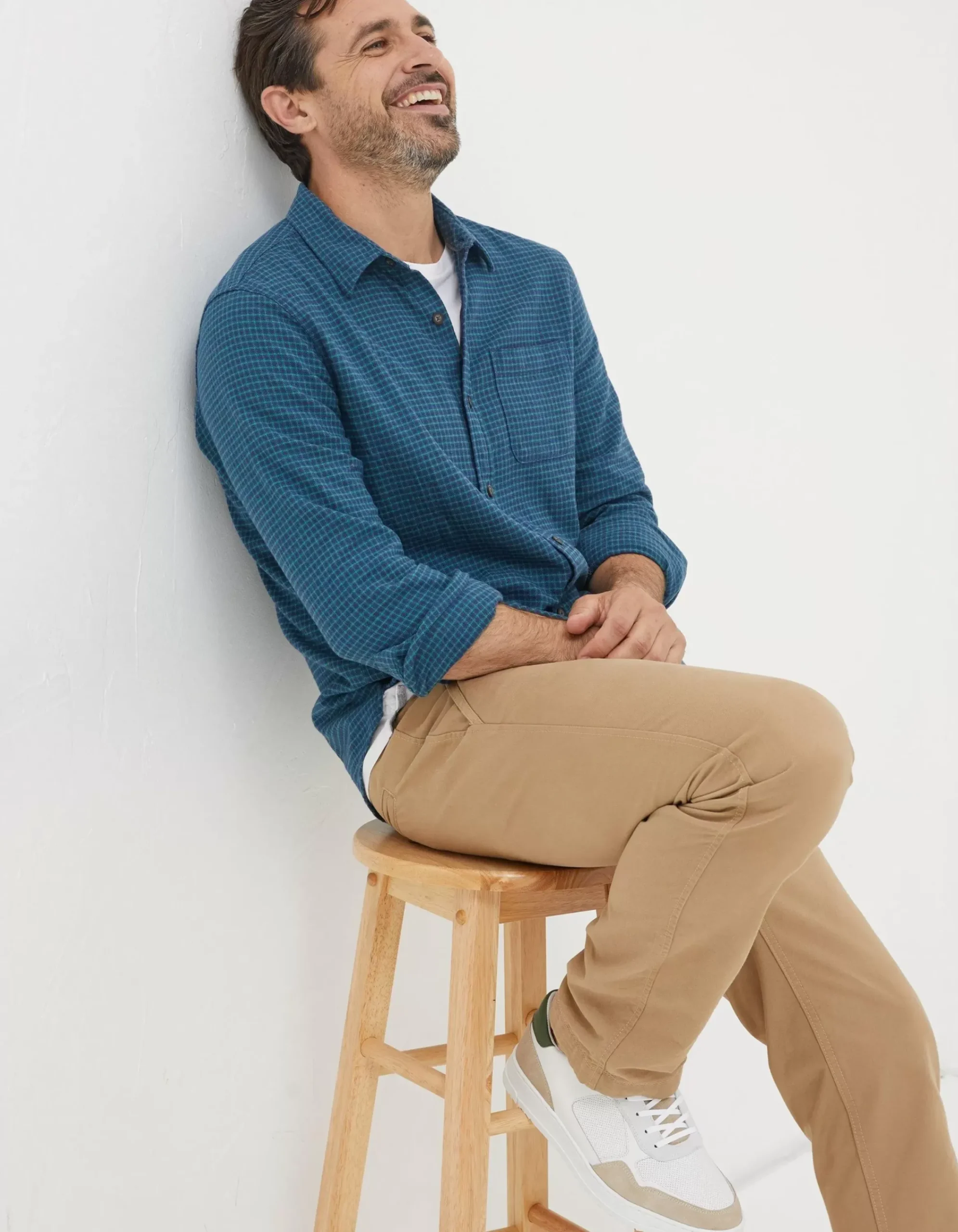Men FatFace View All|Glynde Grid Check Shirt