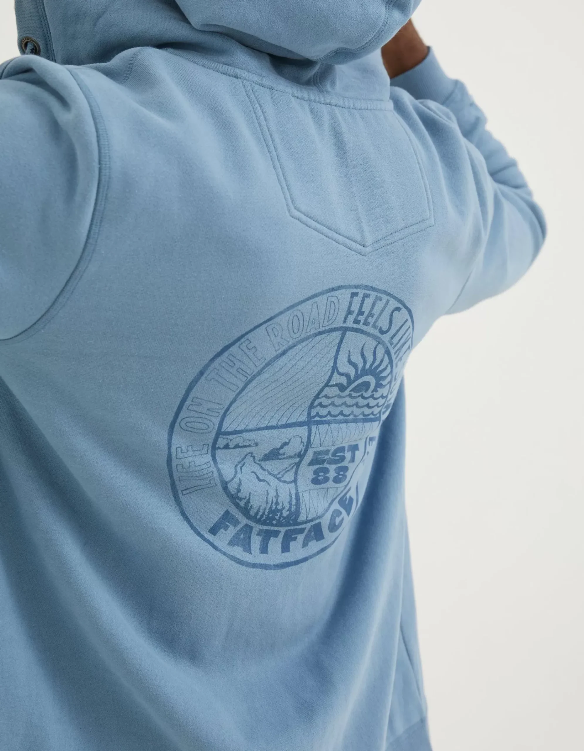 Men FatFace Sweatshirts & Hoodies|Graphic Zip Through Hoodie