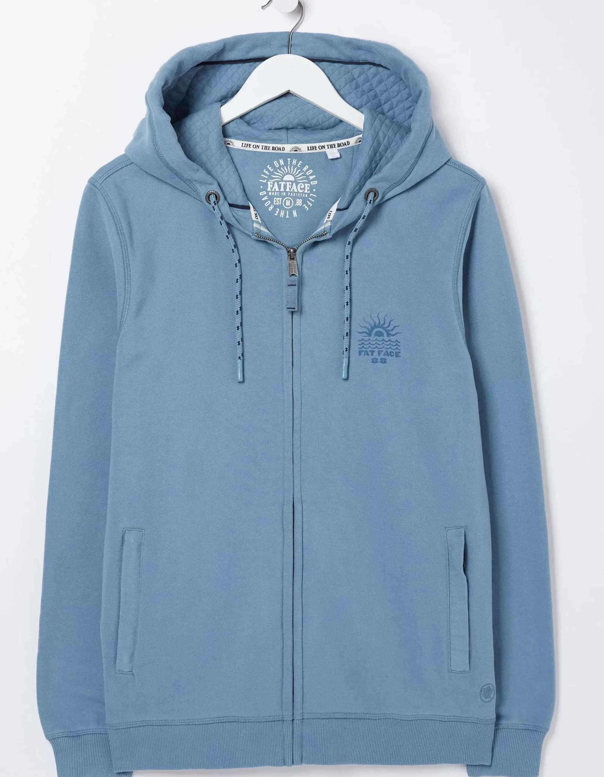 Men FatFace Sweatshirts & Hoodies|Graphic Zip Through Hoodie
