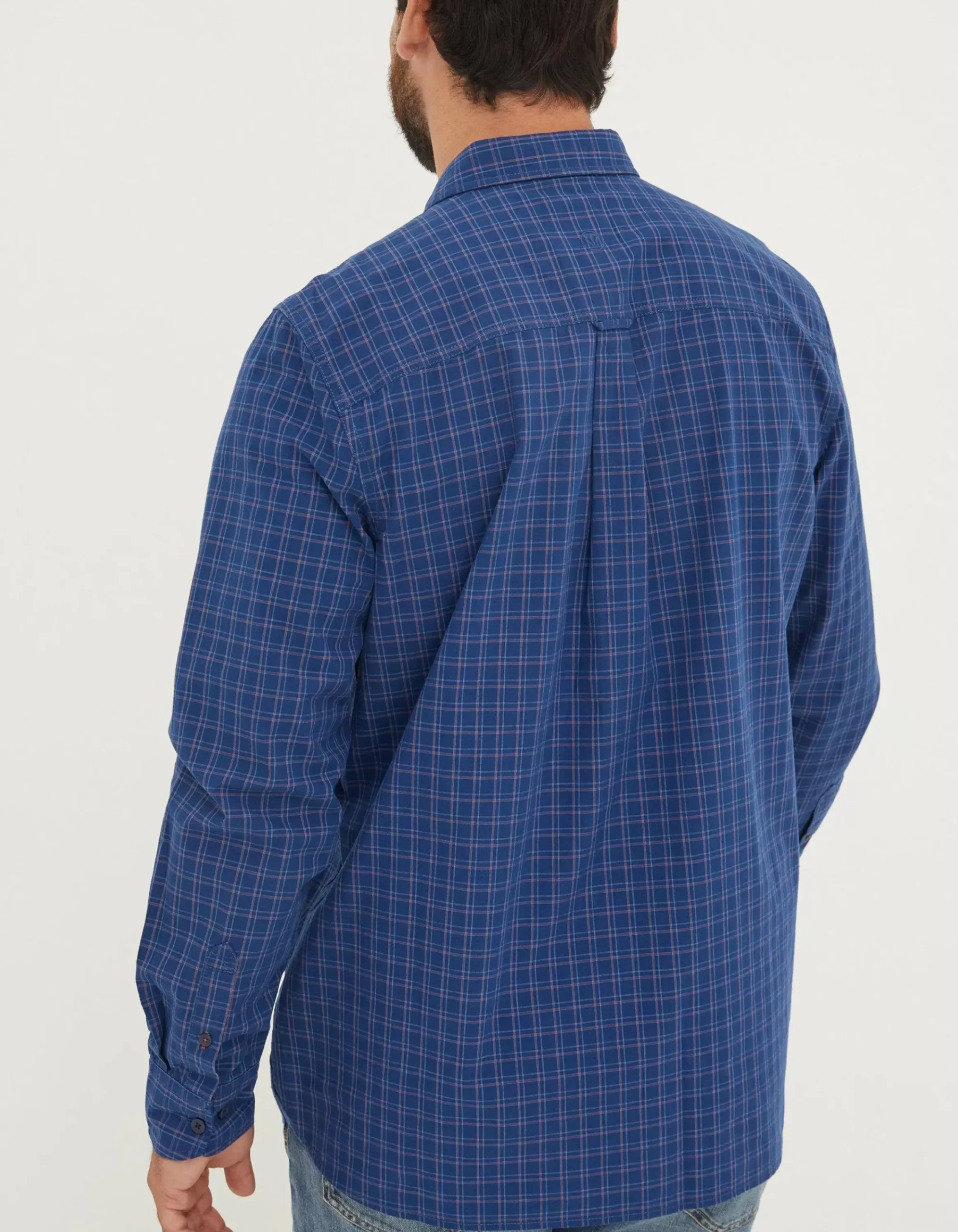 Men FatFace View All|Grays Grid Check Shirt
