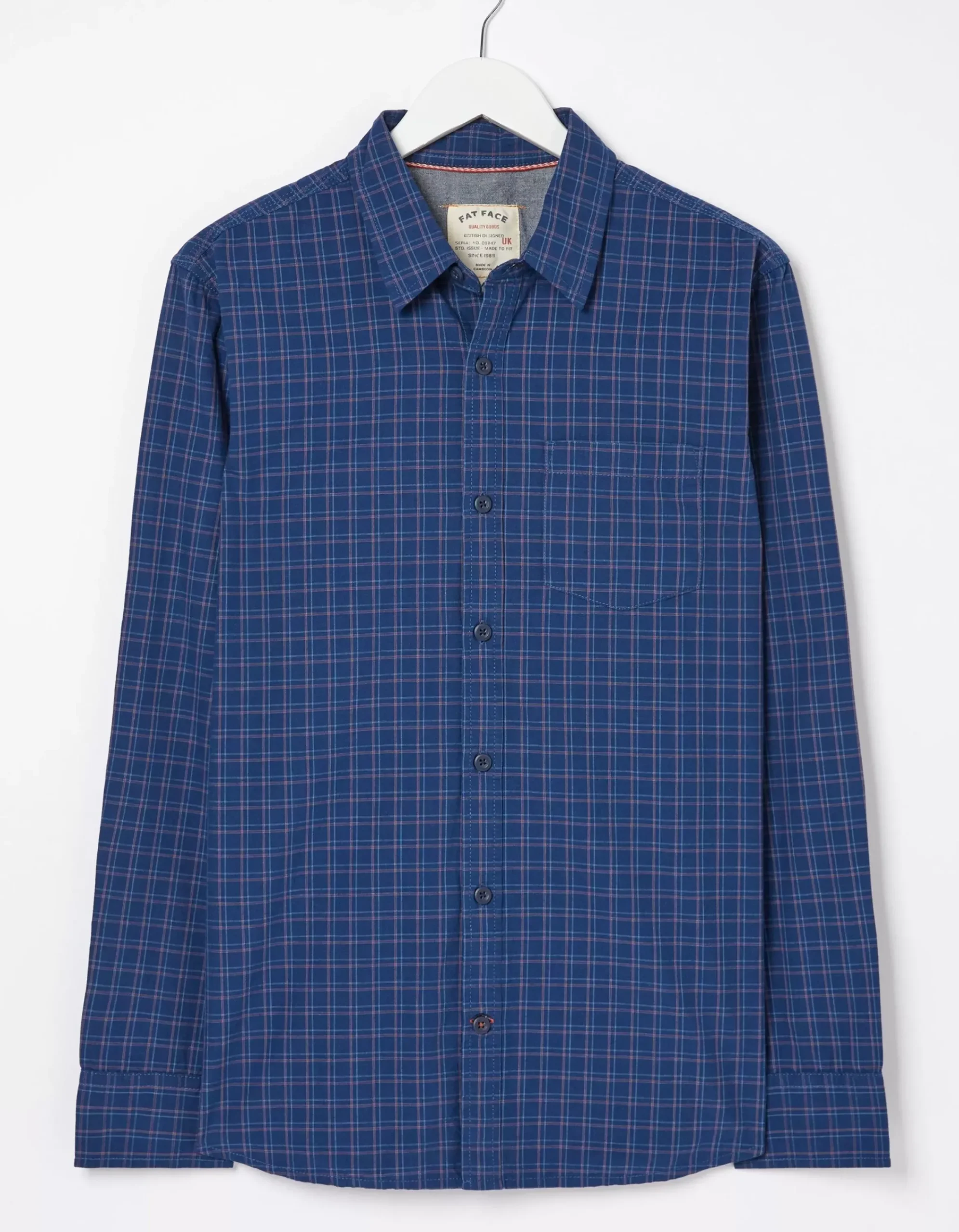Men FatFace View All|Grays Grid Check Shirt