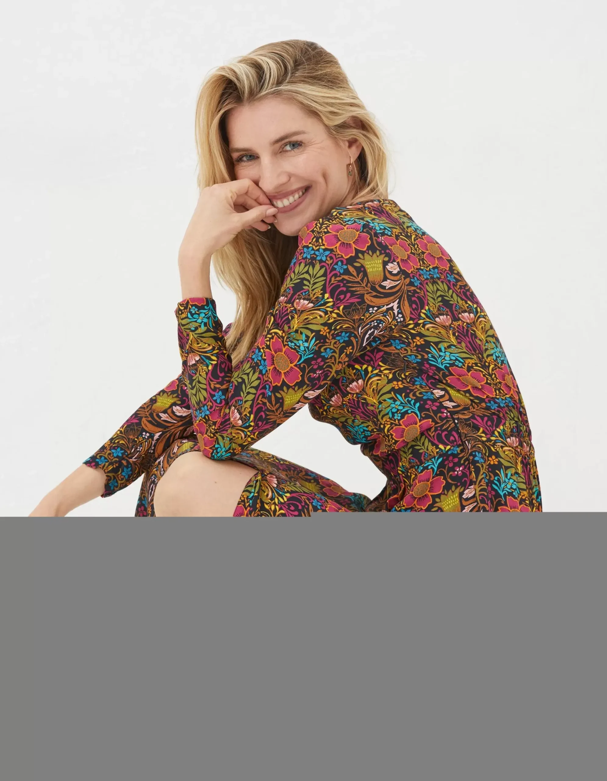 Women FatFace View All|Haldon Art Floral Midi Dress