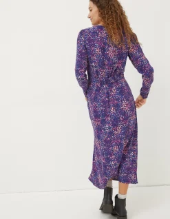 Women FatFace Dresses|Haldon Layered Spot Midi Dress