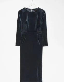 Women FatFace Dresses|Haldon Velvet Midi Dress