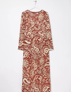 Women FatFace Dresses|Haldon Watercolour Midi Dress