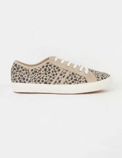 Women FatFace View All|Harlow Animal Print Lace Up Trainers