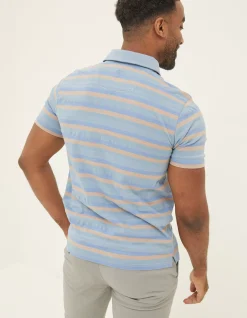 Men FatFace T-Shirts|Harlyn Textured Stripe Polo