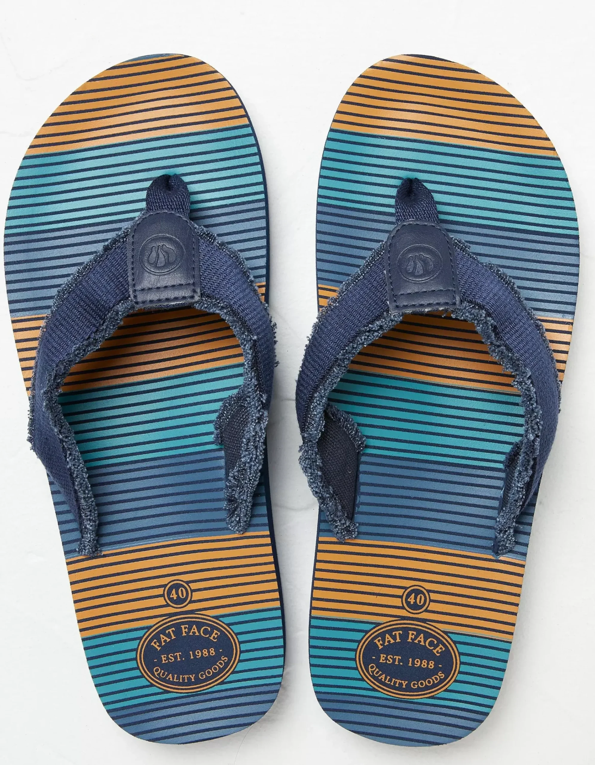 Men FatFace View All|Harris Stripe Flip Flops