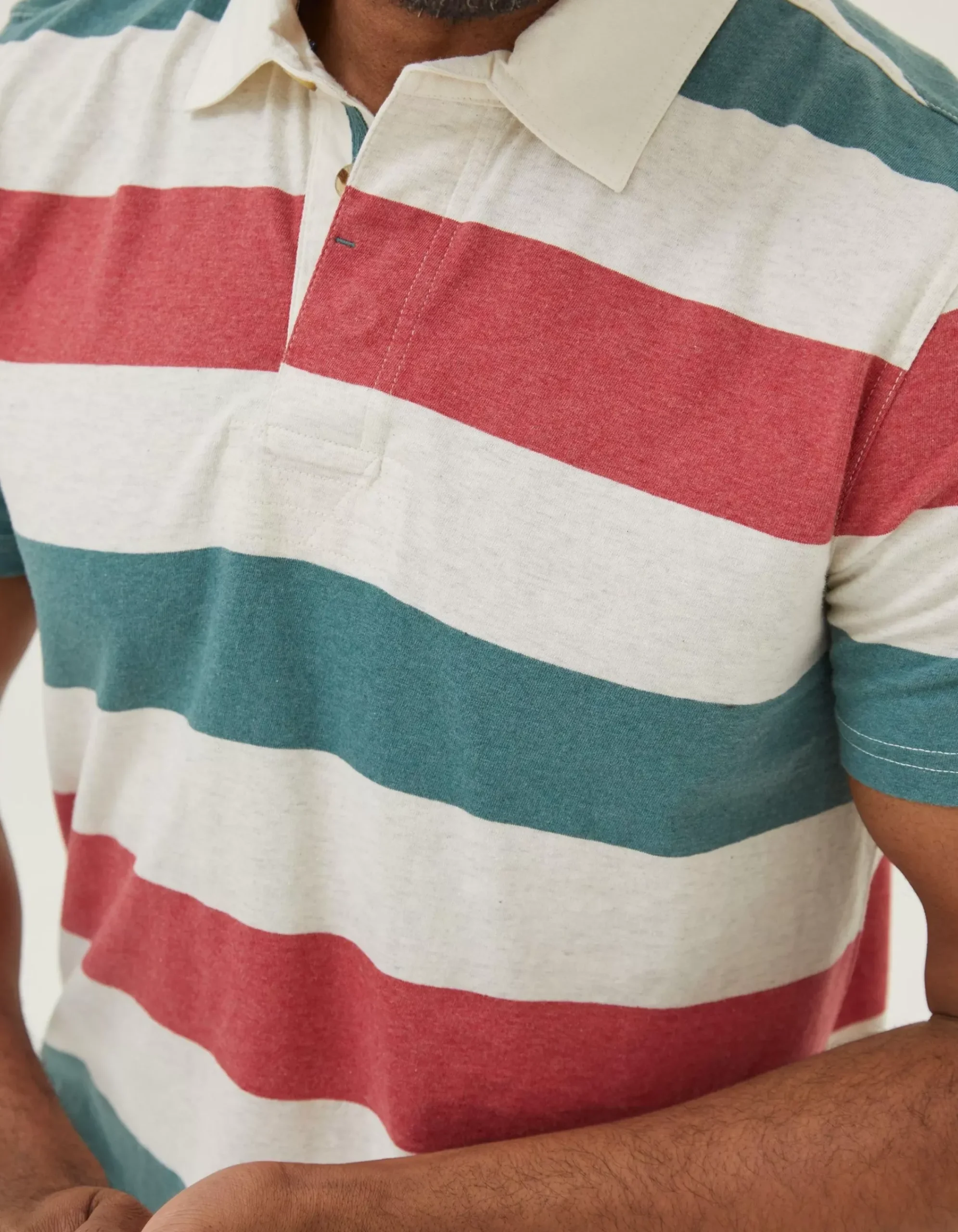 Men FatFace T-Shirts|Hastings Block Stripe Polo