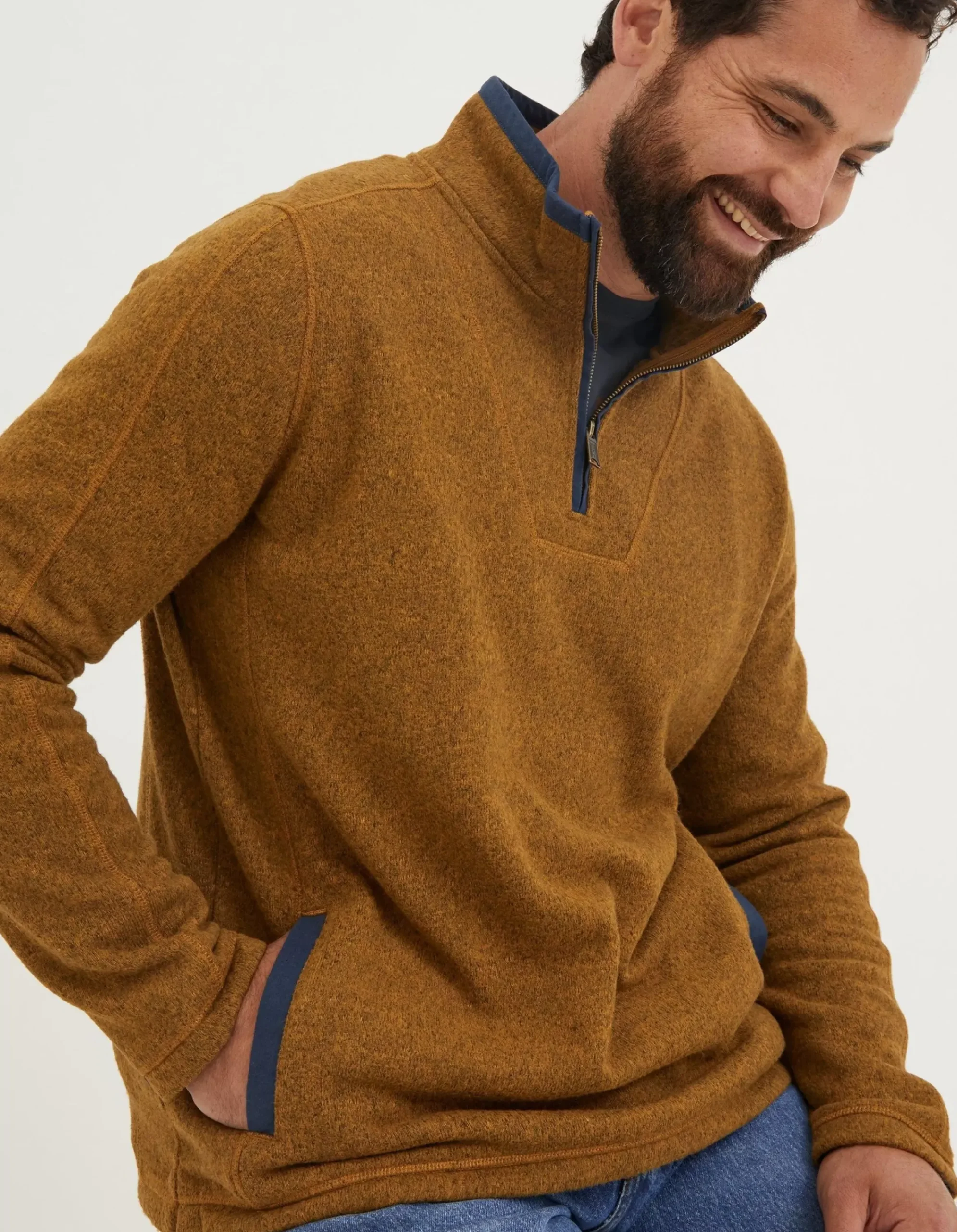 Men FatFace View All|Haxby Fleece Half Neck Sweatshirt