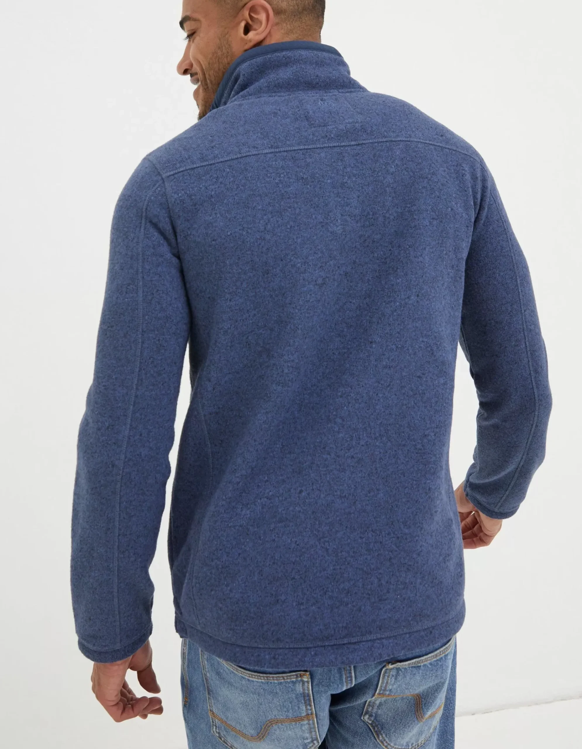 Men FatFace Sweatshirts & Hoodies|Haxby Fleece Half Neck Sweatshirt