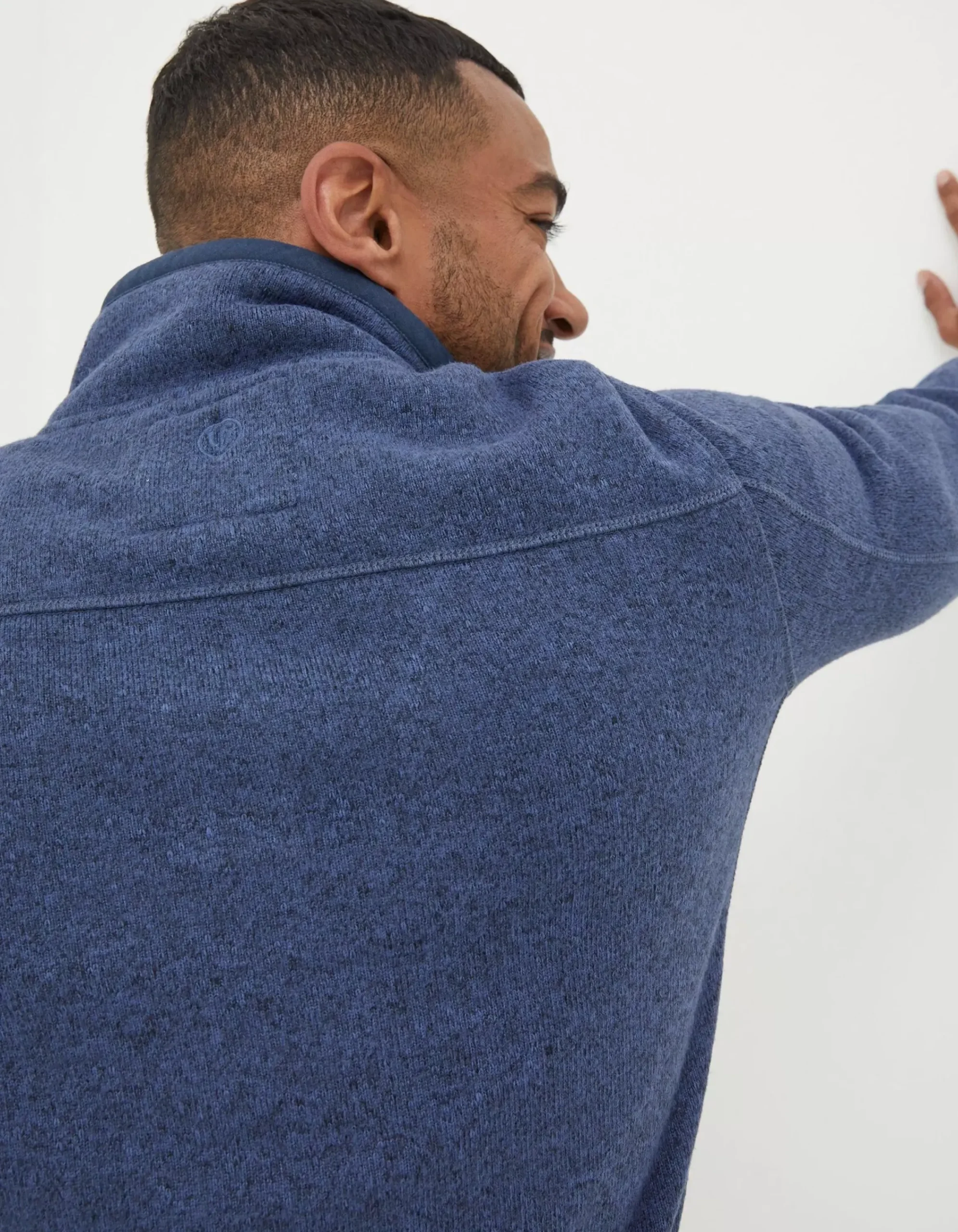 Men FatFace Sweatshirts & Hoodies|Haxby Fleece Half Neck Sweatshirt