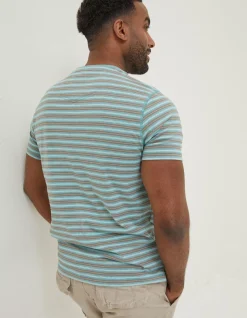 Men FatFace T-Shirts|Haywood Stripe T-Shirt