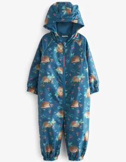 Girls FatFace View All|Hedgehog Print Puddlesuit