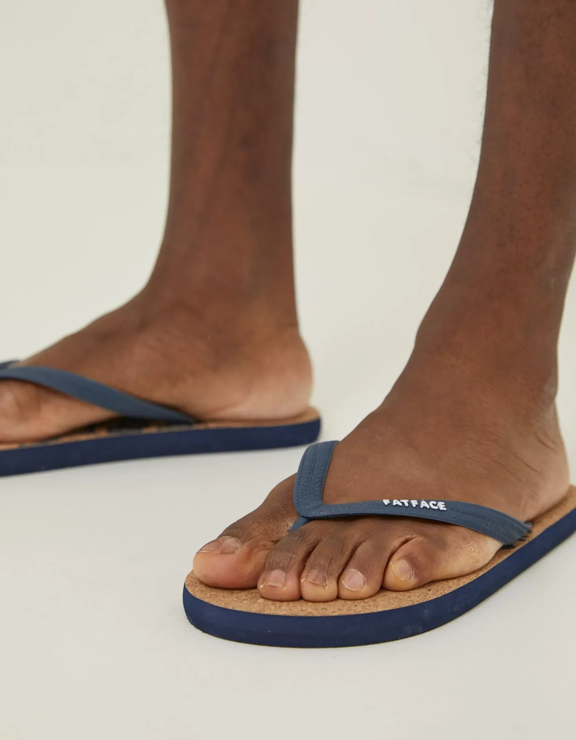 Men FatFace View All|Henley Cork Logo Flip Flops