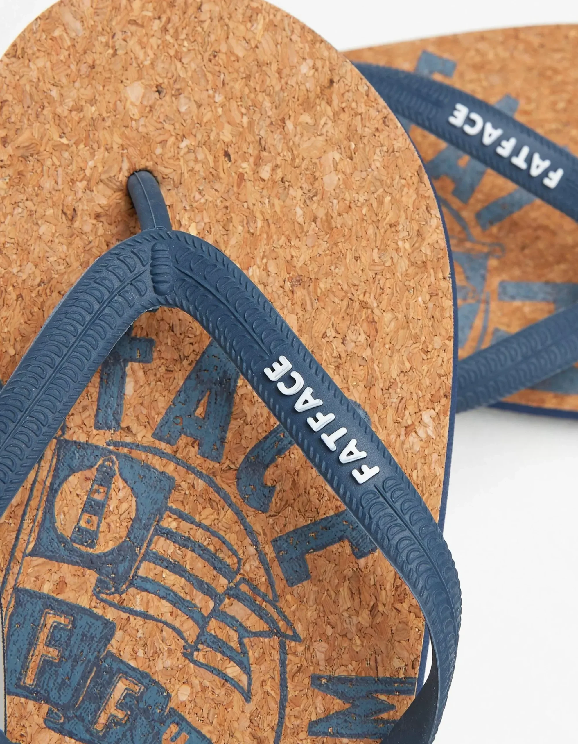 Men FatFace View All|Henley Cork Logo Flip Flops