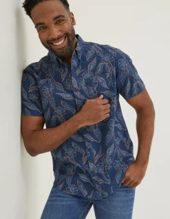 Men FatFace Shirts|Hibiscus Print Shirt