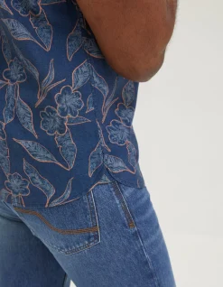 Men FatFace Shirts|Hibiscus Print Shirt