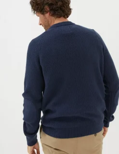 Men FatFace Knitwear|Hinton Crew Neck Jumper