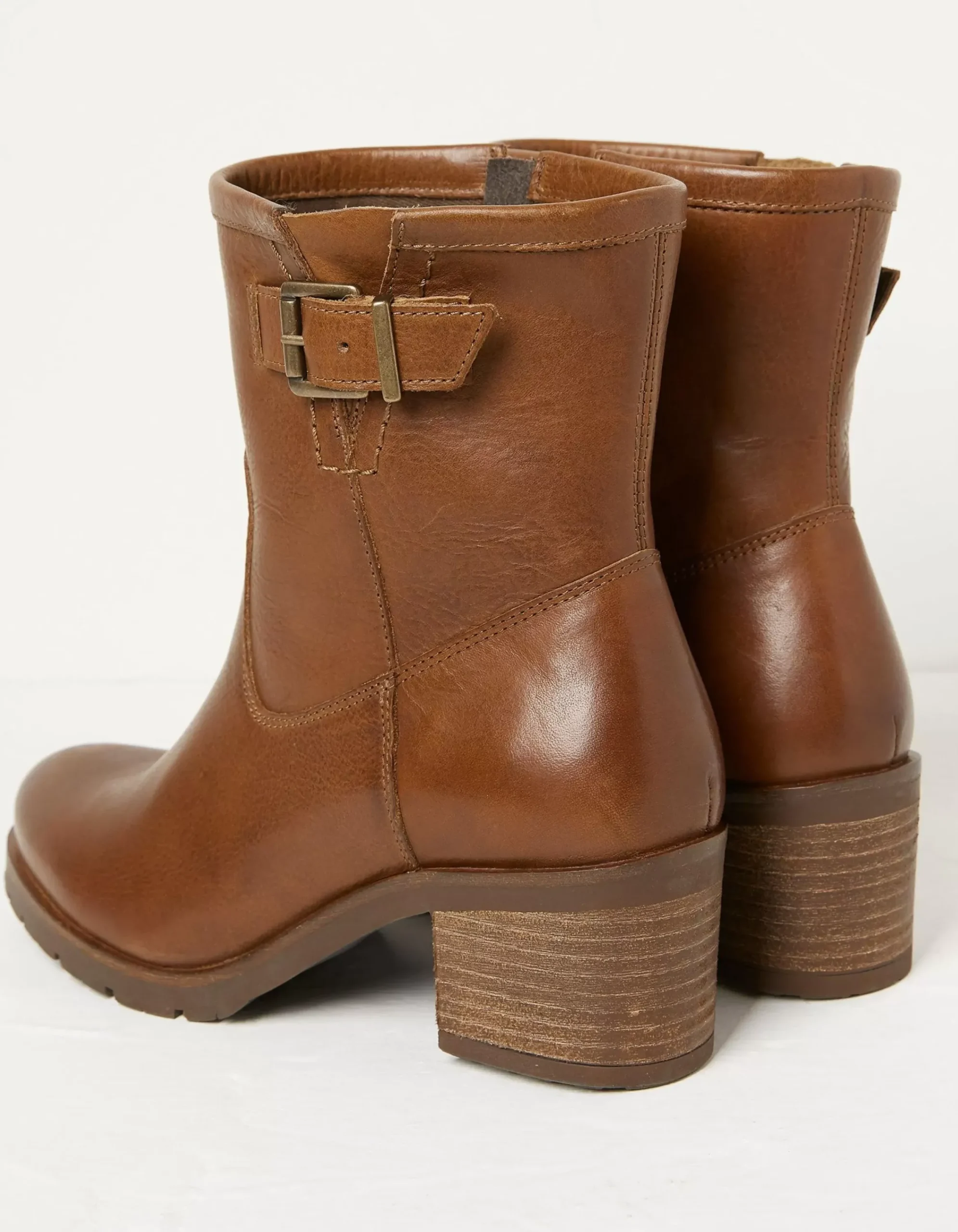 Women FatFace View All|Hollie Mid Heel Leather Boots
