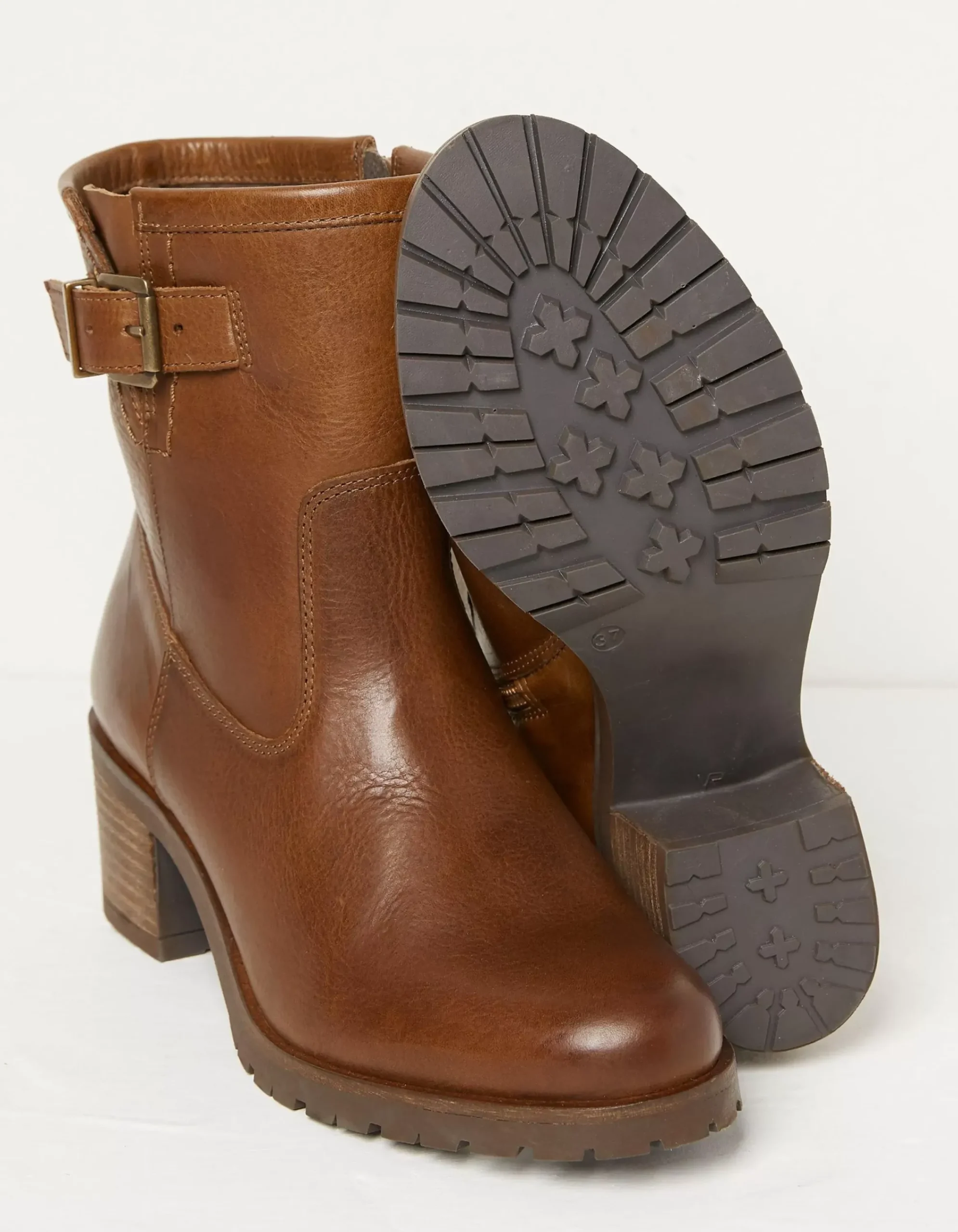 Women FatFace View All|Hollie Mid Heel Leather Boots