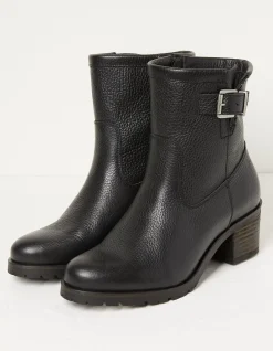 Women FatFace View All|Hollie Mid Heel Leather Boots