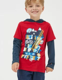 Boys FatFace View All|Hooded Ski Graphic T-Shirt