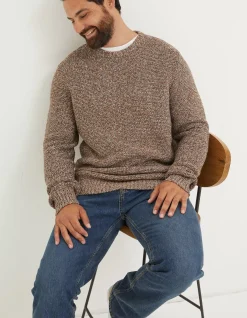 Men FatFace Knitwear|Hove Crew Jumper