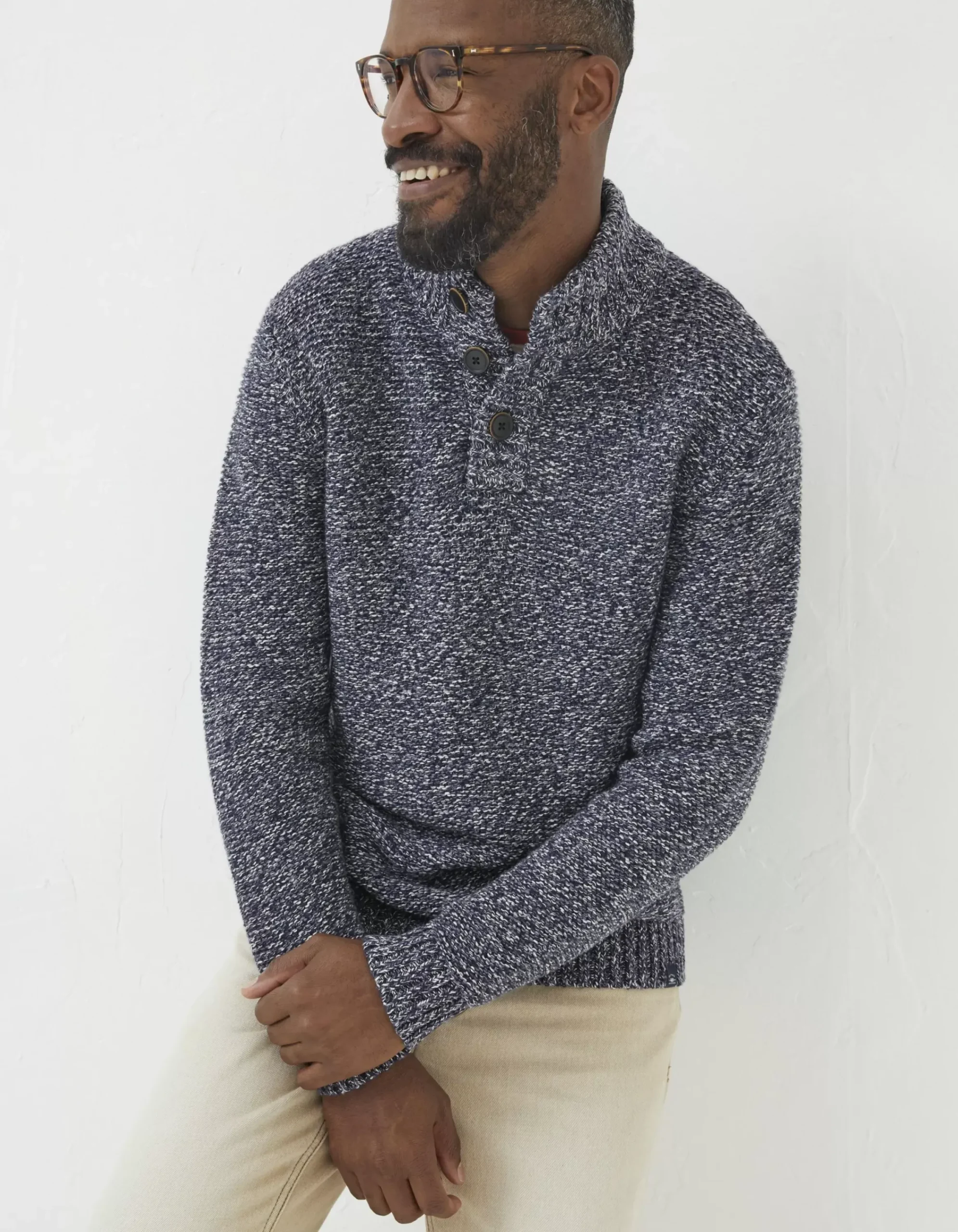 Men FatFace View All|Hove Half Neck Jumper