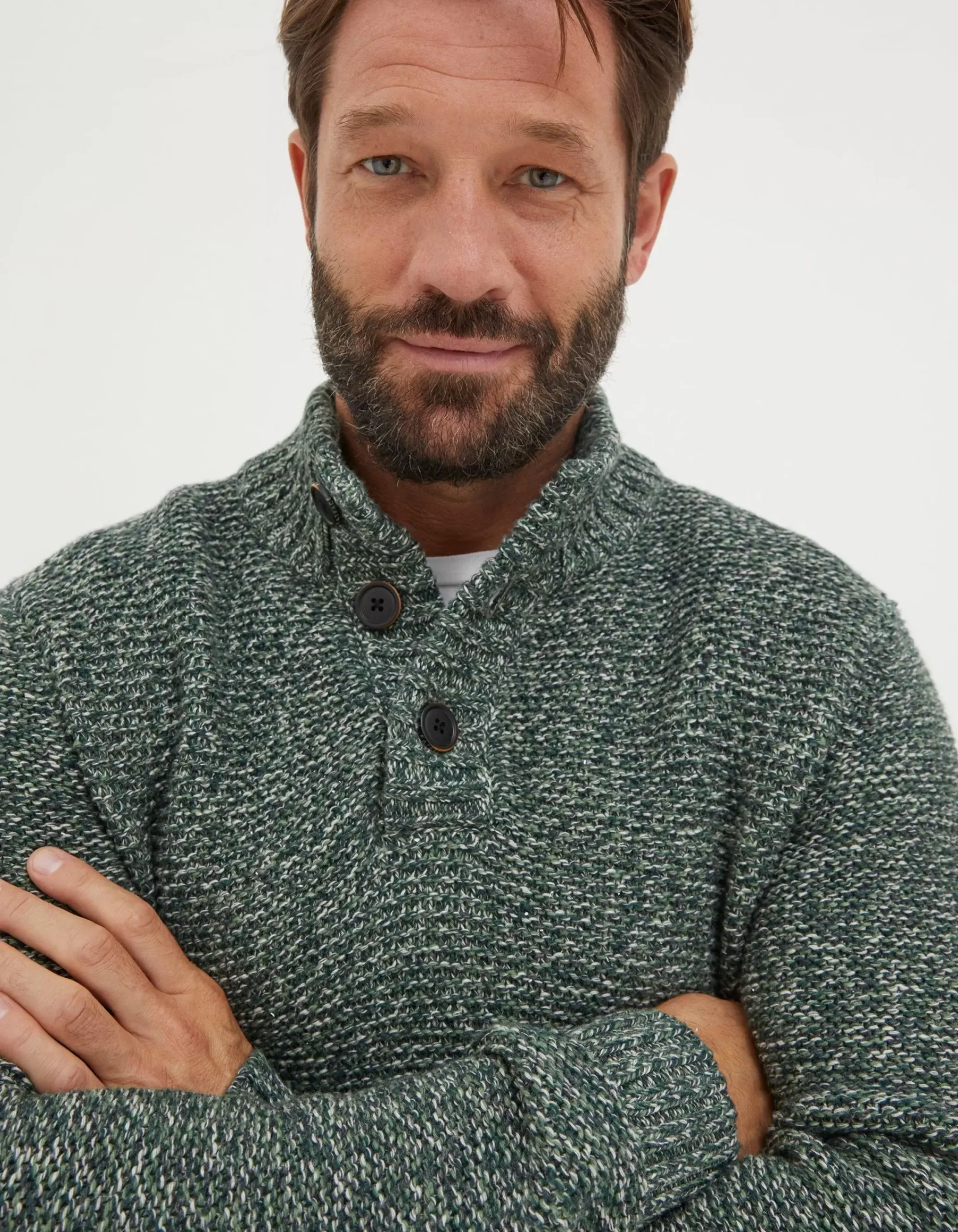 Men FatFace View All|Hove Half Neck Jumper