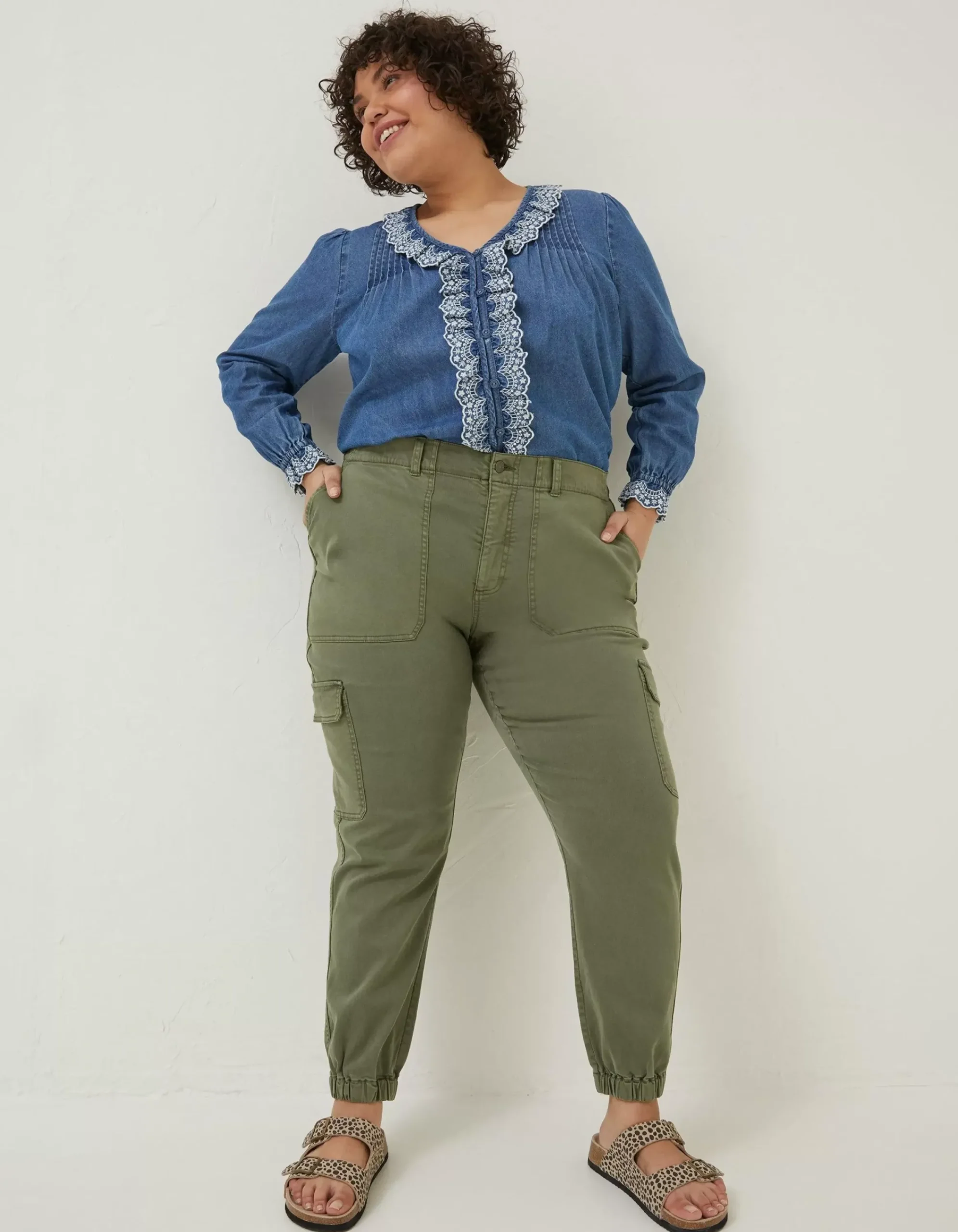 Women FatFace Trousers & Leggings|Hythe Cargo Trouser