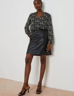 Women FatFace View All|Ida Leather Skirt