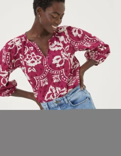 Women FatFace View All|Imogen Broderie Floral Blouse