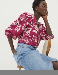Women FatFace View All|Imogen Broderie Floral Blouse