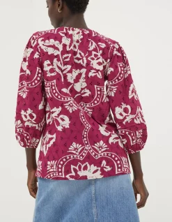 Women FatFace View All|Imogen Broderie Floral Blouse