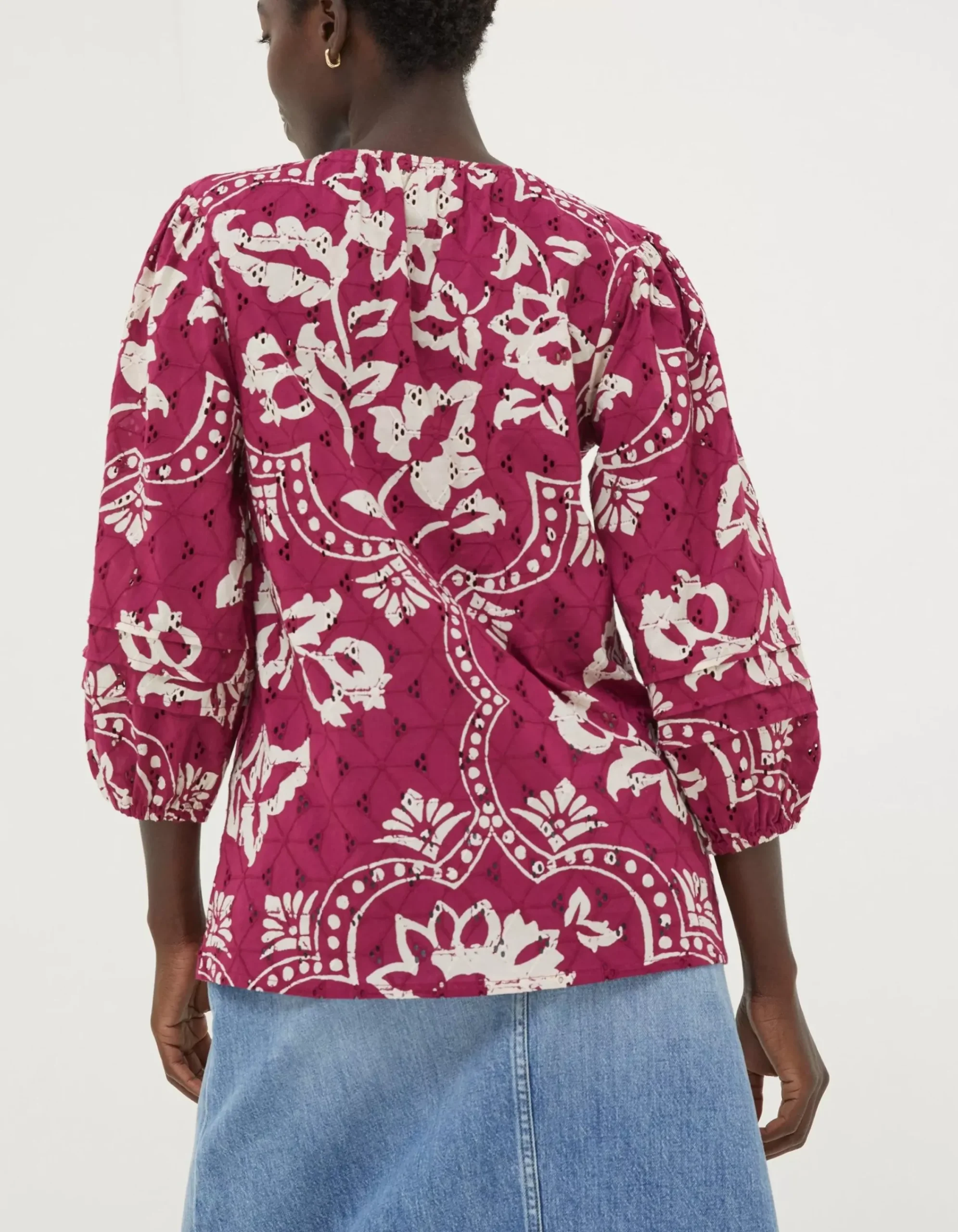 Women FatFace View All|Imogen Broderie Floral Blouse