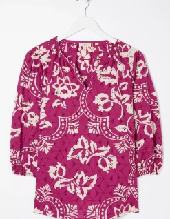 Women FatFace View All|Imogen Broderie Floral Blouse