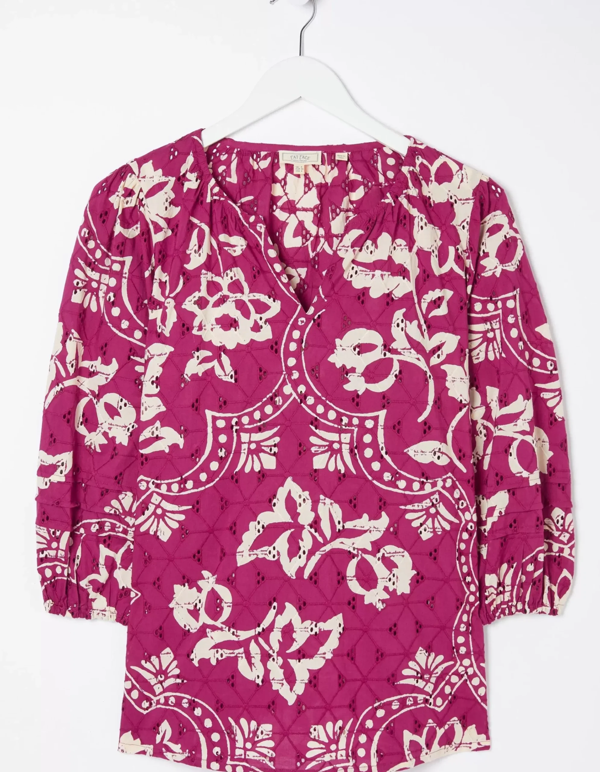Women FatFace View All|Imogen Broderie Floral Blouse