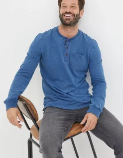 Men FatFace View All|Indigo Henley T-Shirt