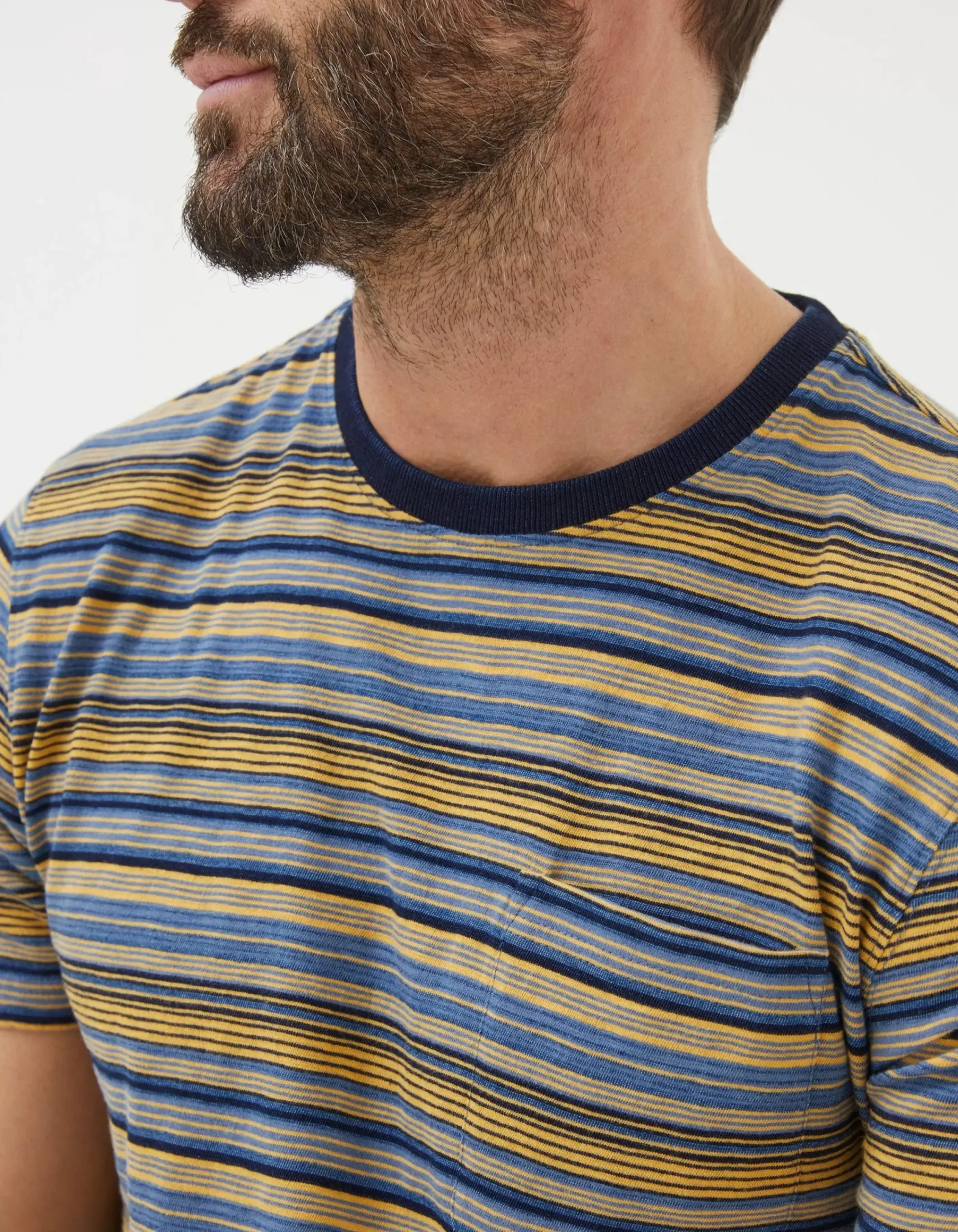 Men FatFace View All|Indigo Multi Stripe T-Shirt