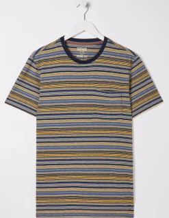 Men FatFace View All|Indigo Multi Stripe T-Shirt