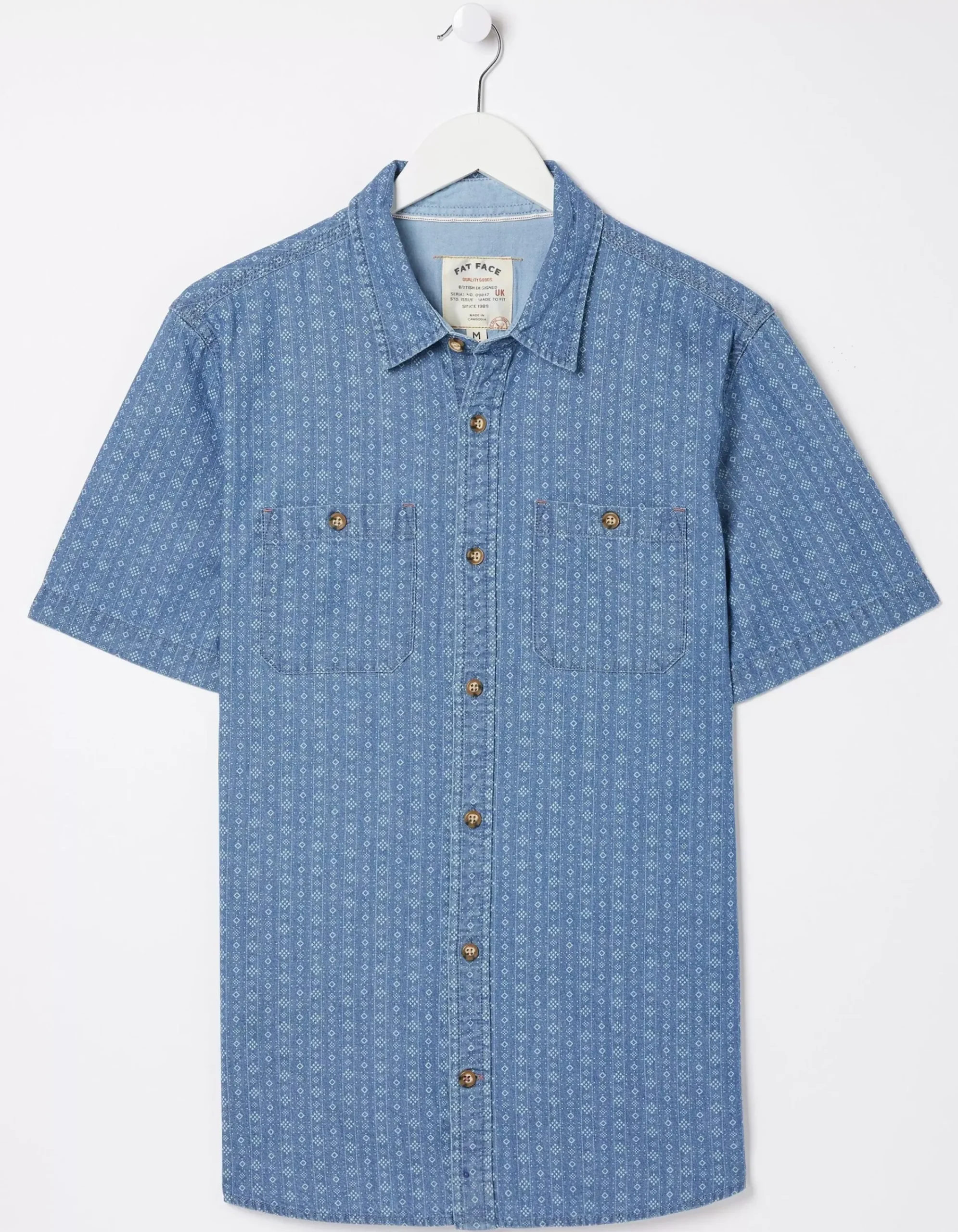 Men FatFace View All|Indigo Print Shirt