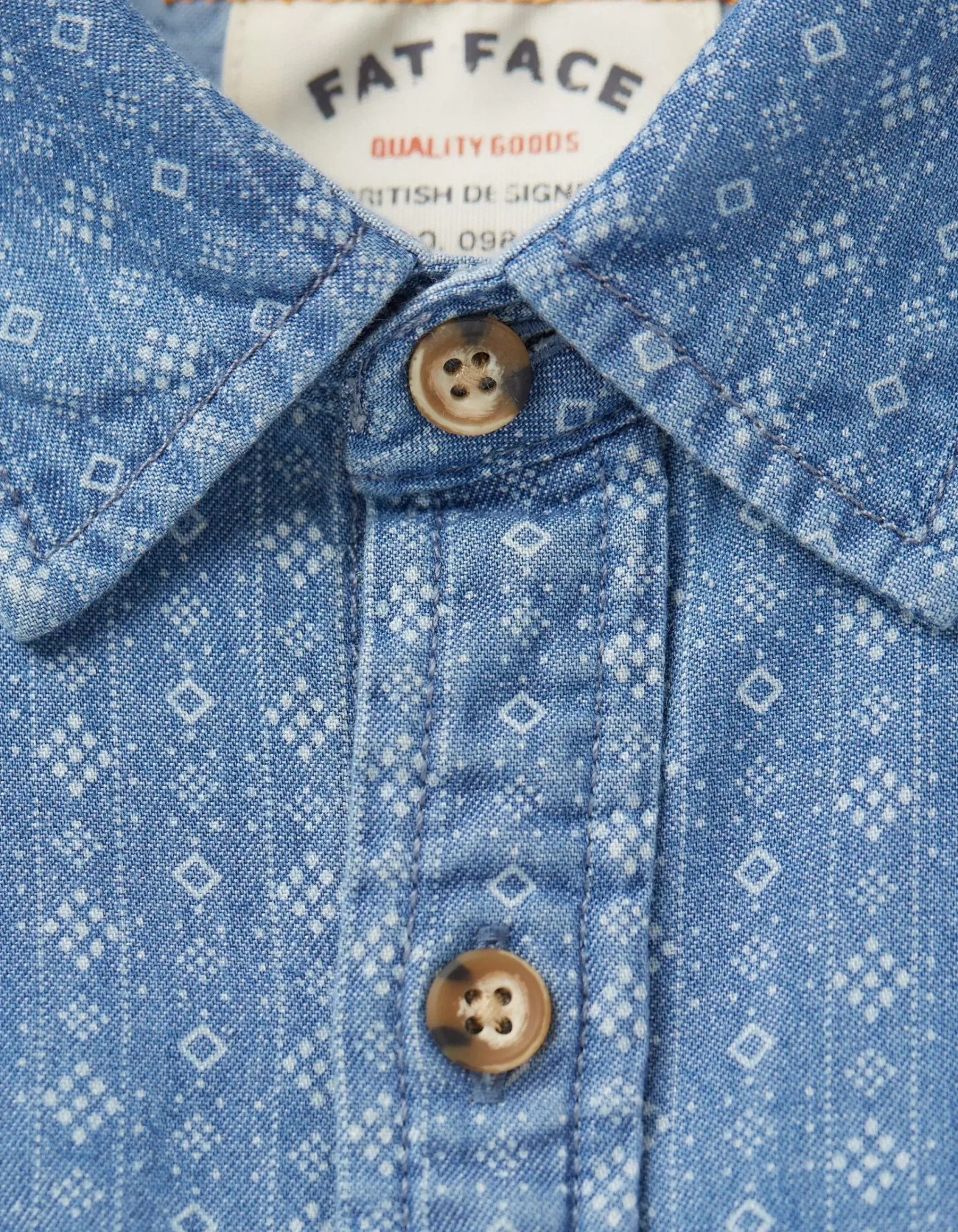 Men FatFace View All|Indigo Print Shirt