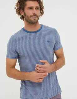 Men FatFace View All|Indigo Stripe T-Shirt